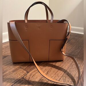 TORY BURCH - leather adjustable shoulder strap handle bag. Great condition!